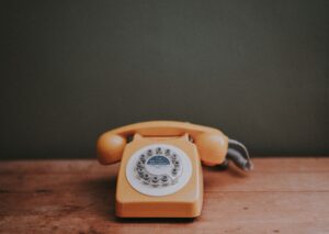 Image of a retro vintage telephone